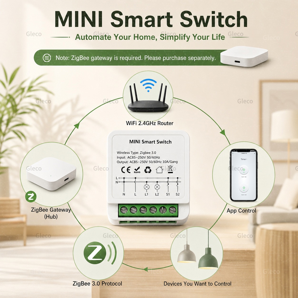 Zigbee Tuya 스마트 스위치 스마트 라이프 10 - Smart Home Hub 2 리뷰 및 가격