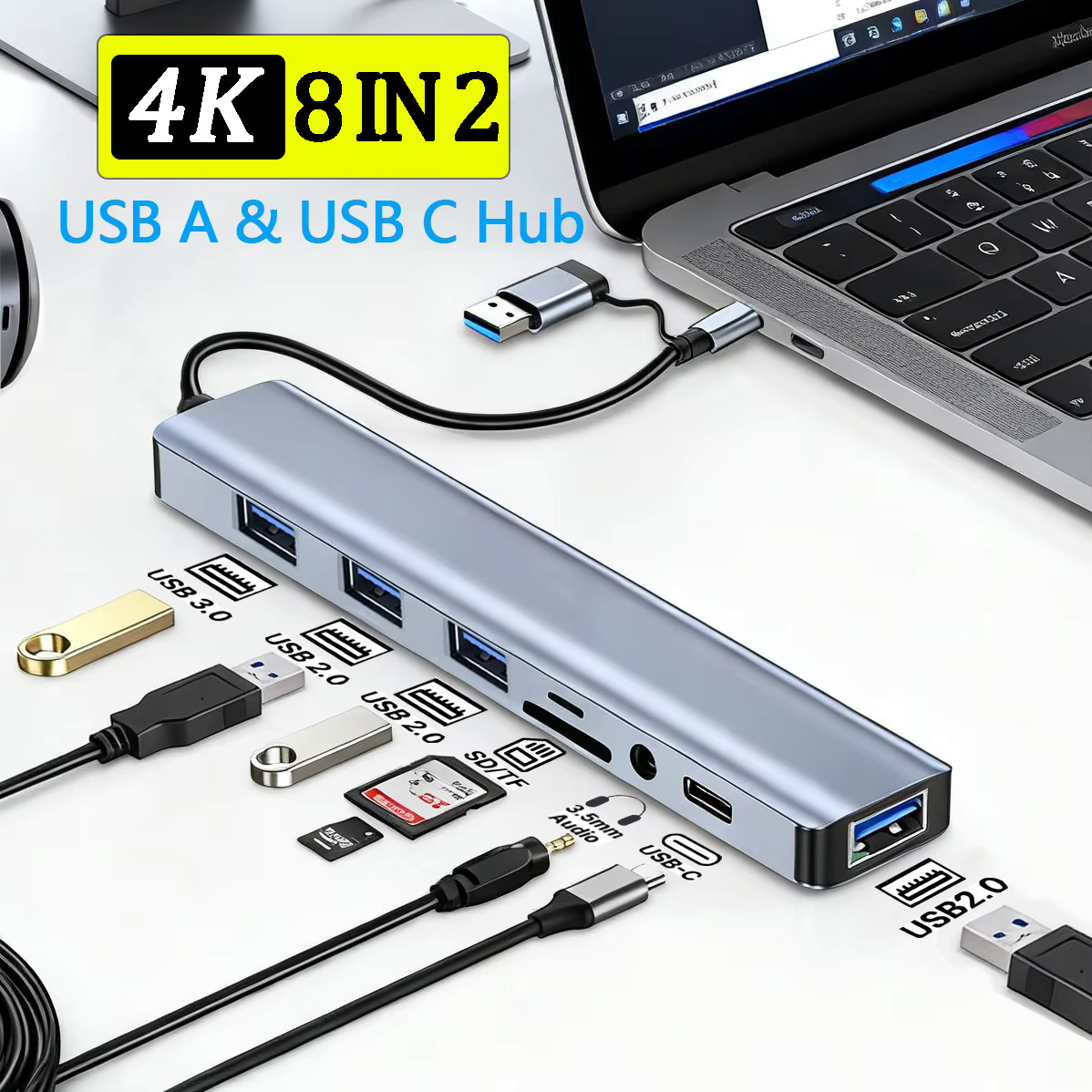 8포트 2 USB C 허브 확장 멀티포트 어댑터 타입  - Smart Home Hub 2 리뷰 및 가격